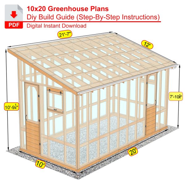 10x20 DIY Greenhouse Plans PDF