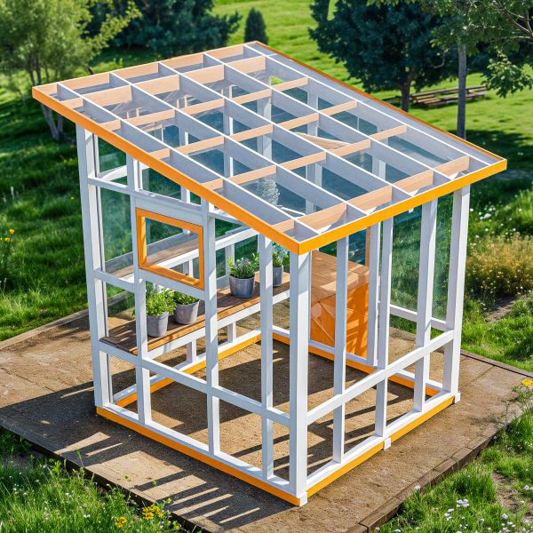 8 x 8 Garden Greenhouse Plans PDF