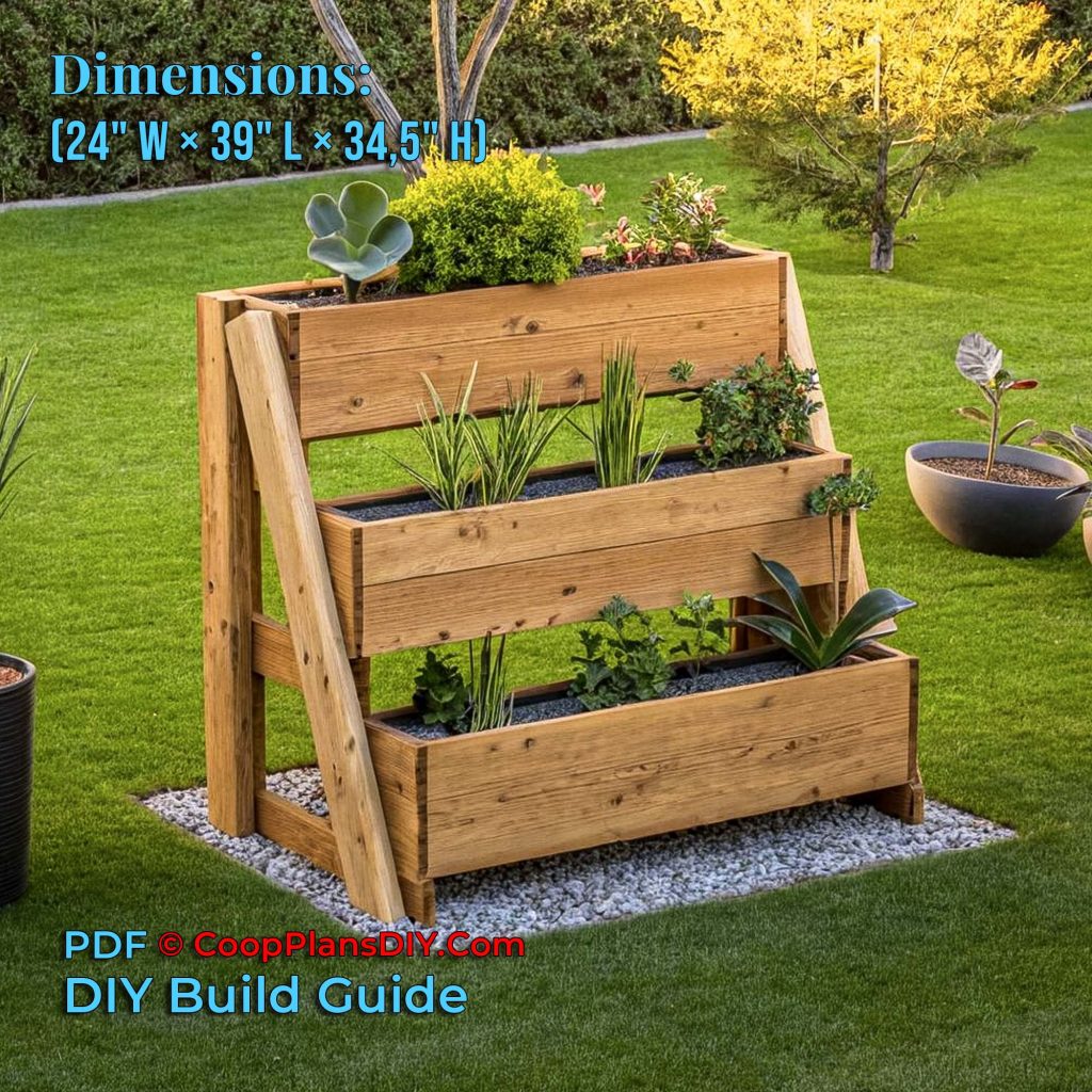 Build your own tiered planter box with step-by-step guide