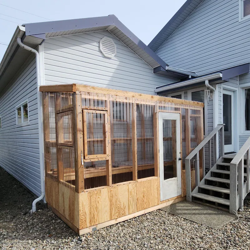 Customer-built 6x12 lean to greenhouse using CoopPlansDIY instructions