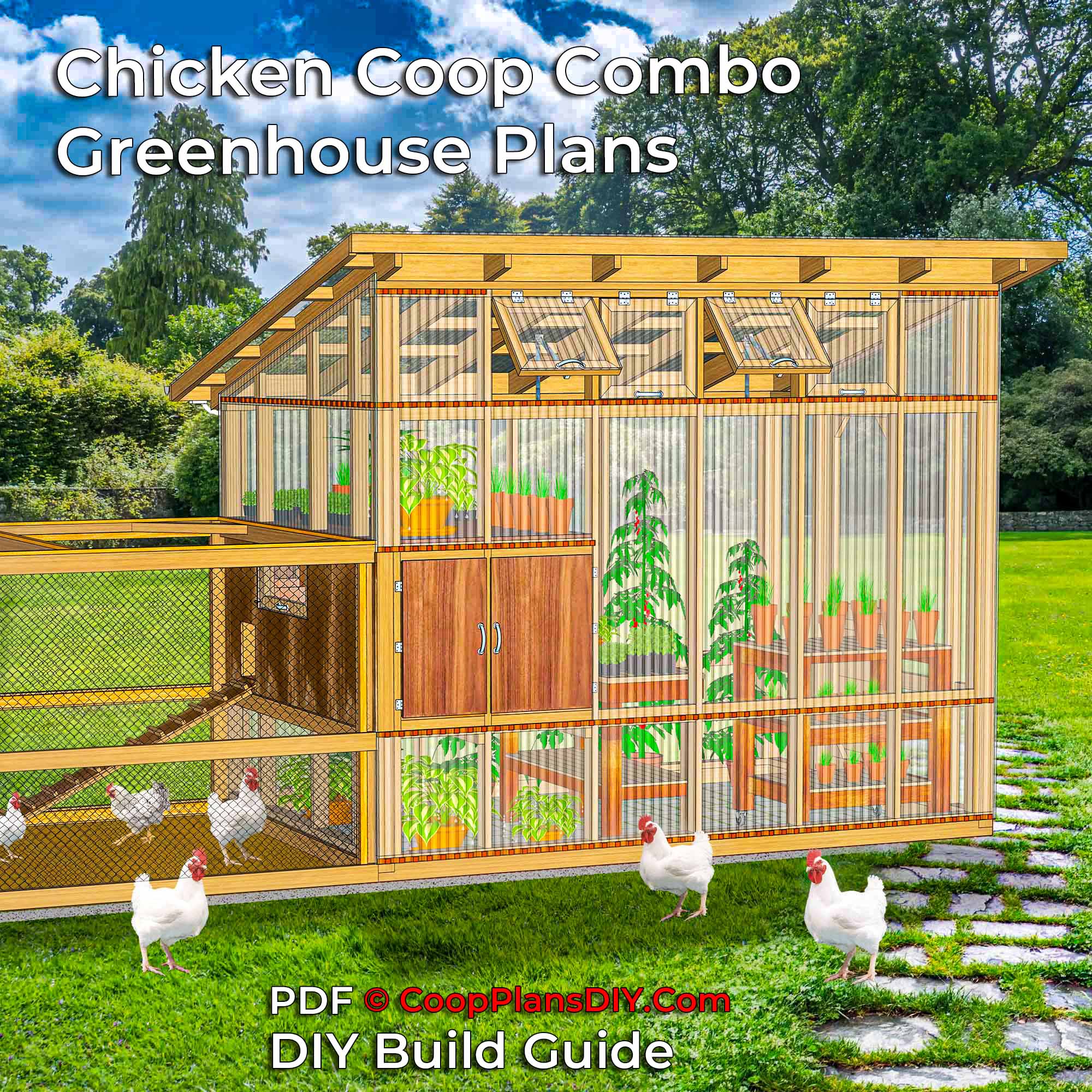Combo greenhouse and chicken coop plan for cold climates