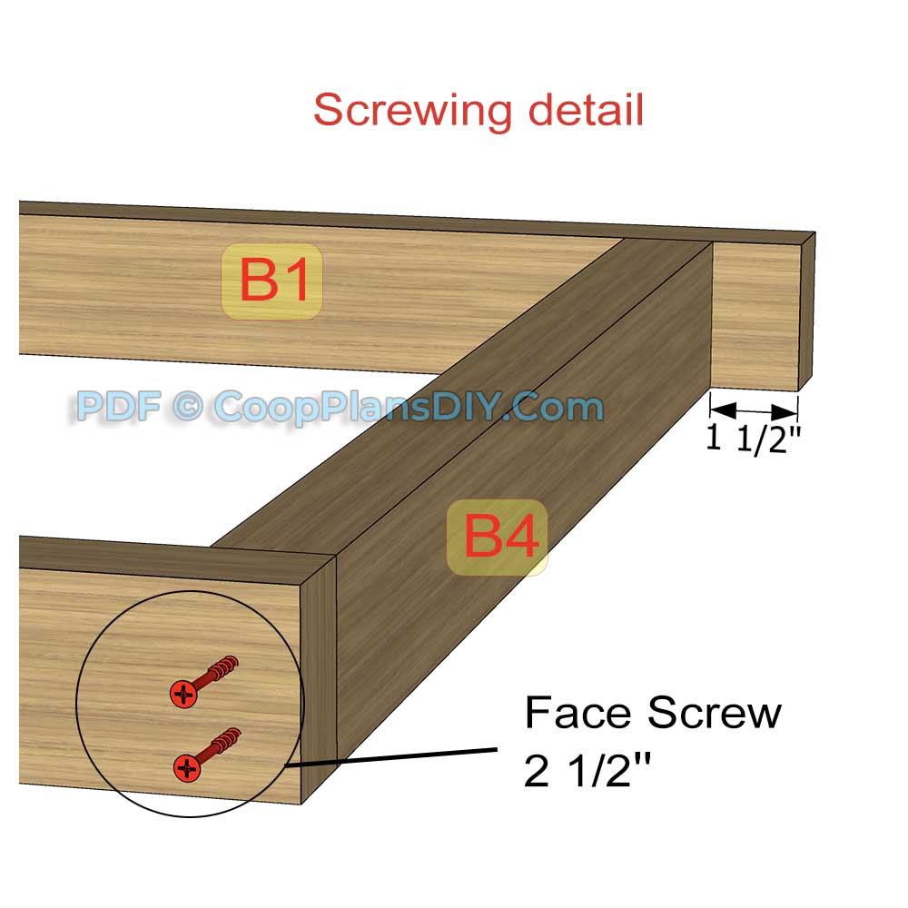 Potting Bench Frame Screwing Detail-1